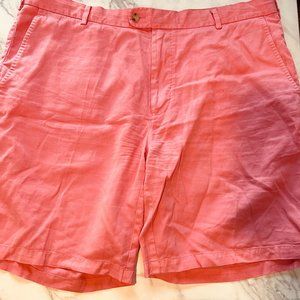 Peter Millar Chino Shorts Mens Size Waist 40 Cotton Silk Linen Pink Casual